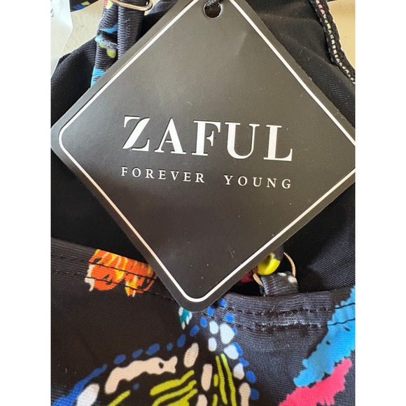 Zaful High Waist Bikini Set Floral Print Swimsuit Two Piece Bathing Suit Small - Picture 6 of 6